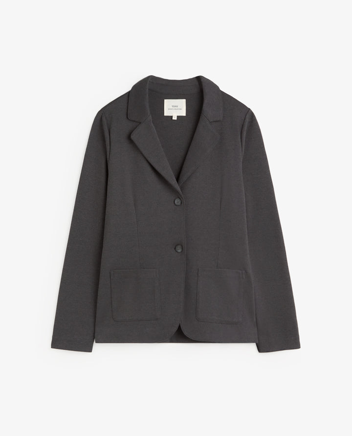 Blazer à col à revers traditionnel - Coupe droite ajustée