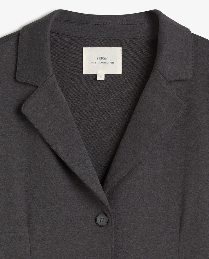 Blazer à col à revers traditionnel - Coupe droite ajustée