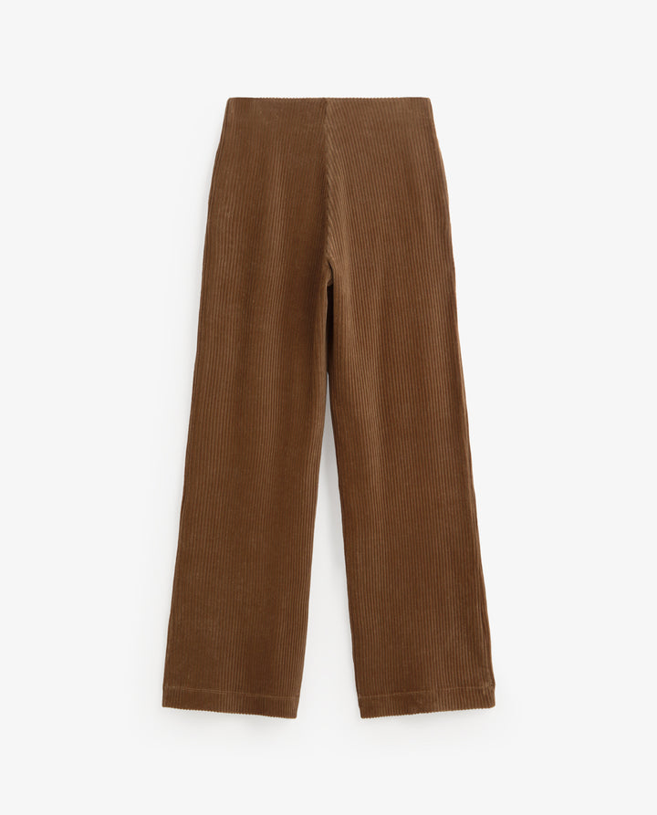 Pantalon jambe large - En velours côtelé extensible