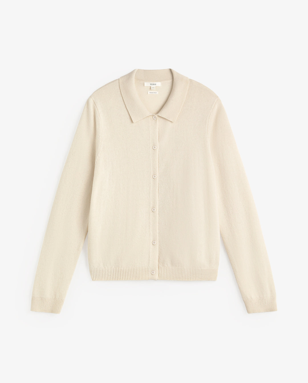 Cardigan à col polo - En tricot de laine et cachemire