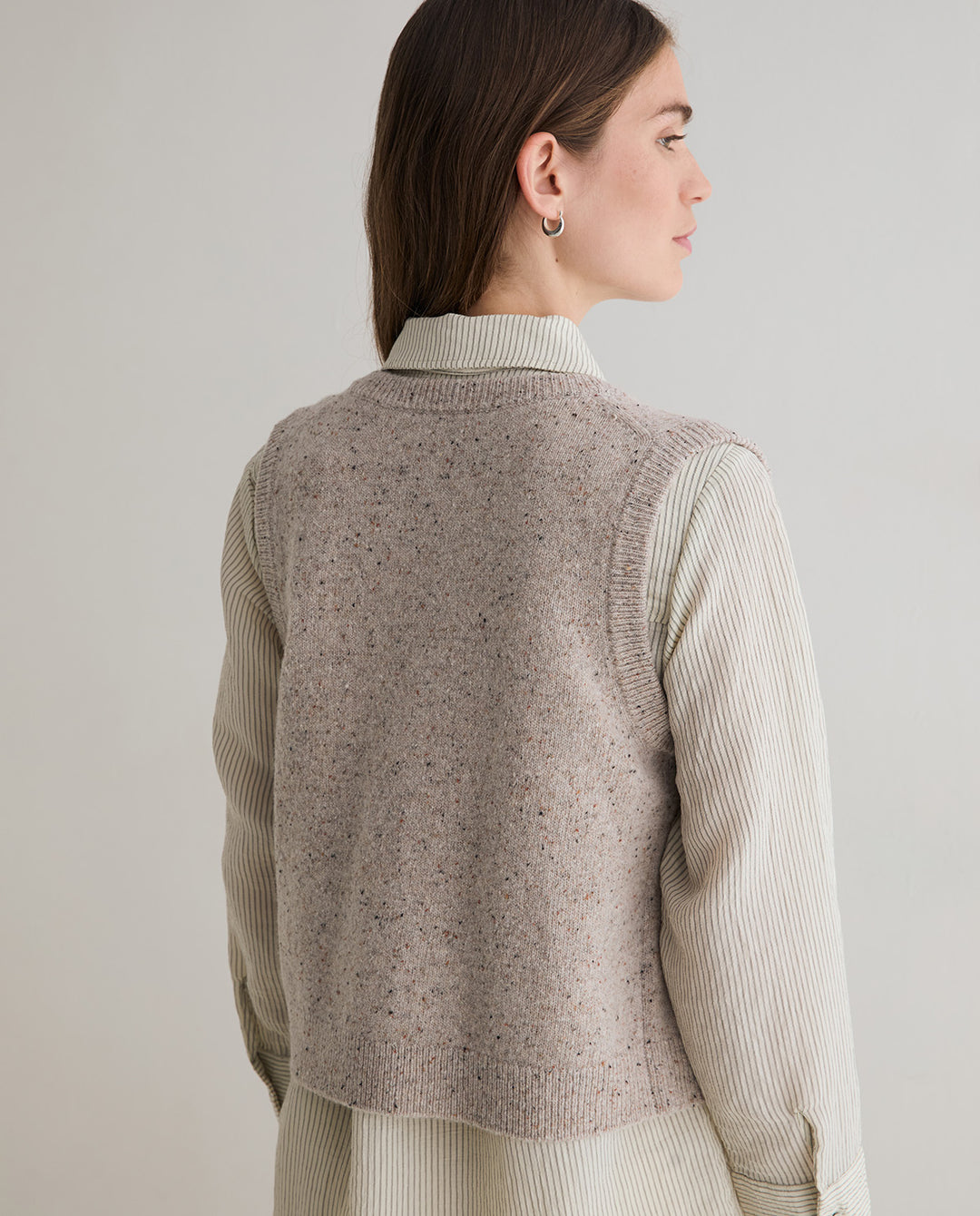 Gilet sans manches boutonné - En laine certifiée RWS et nylon recyclé