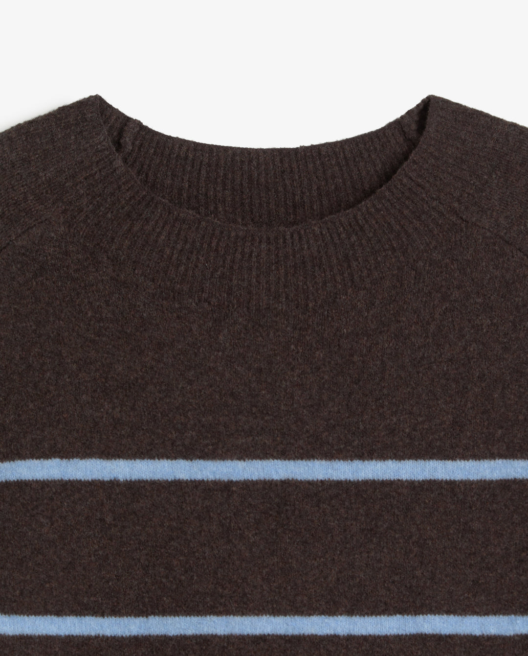 Pull en maille de coton et laine - À encolure ronde et manches trois-quarts