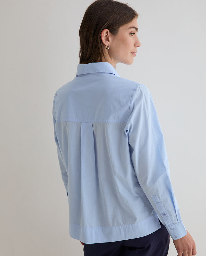 Chemise droite à manches longues - 100% coton biologique