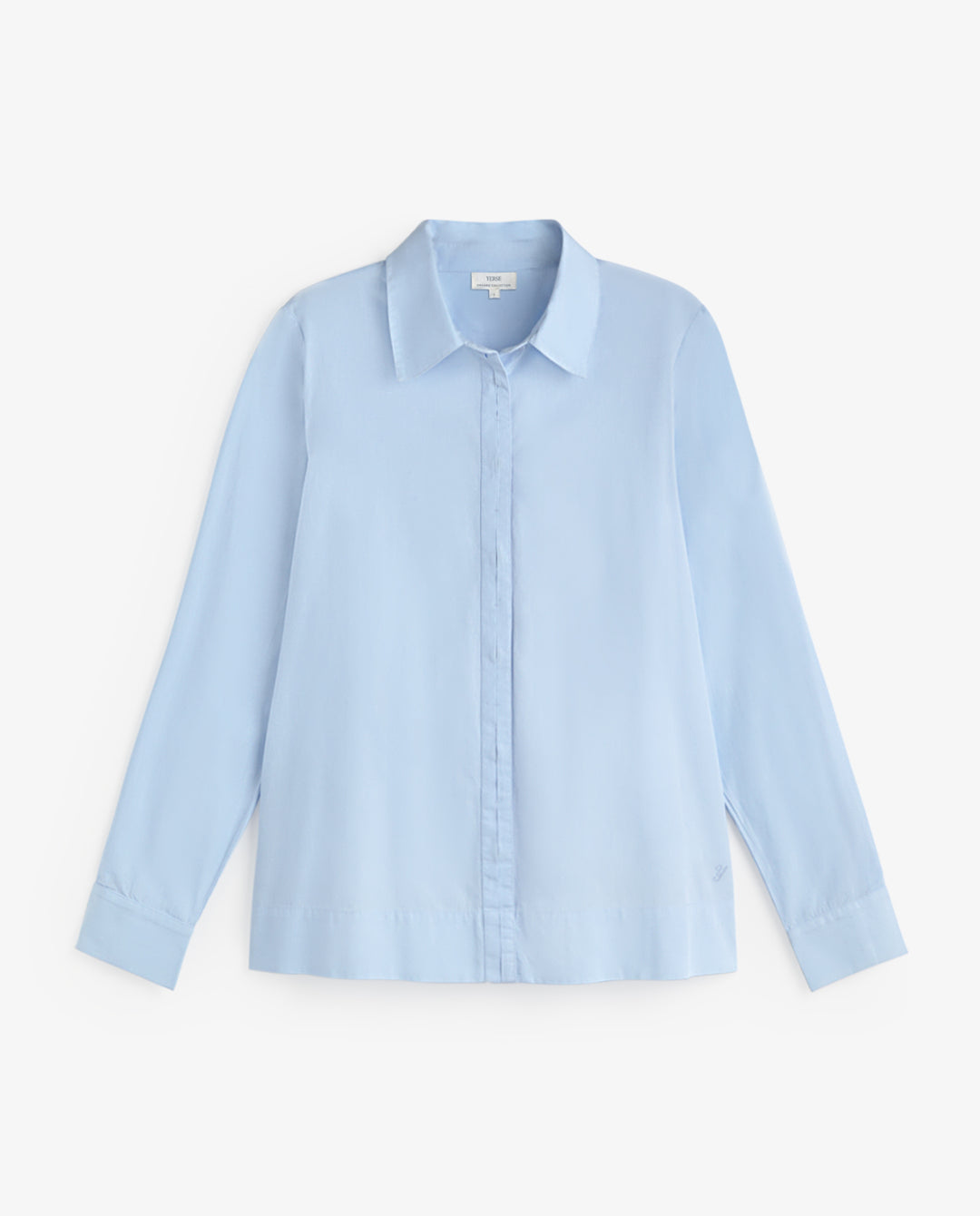 Chemise droite à manches longues - 100% coton biologique