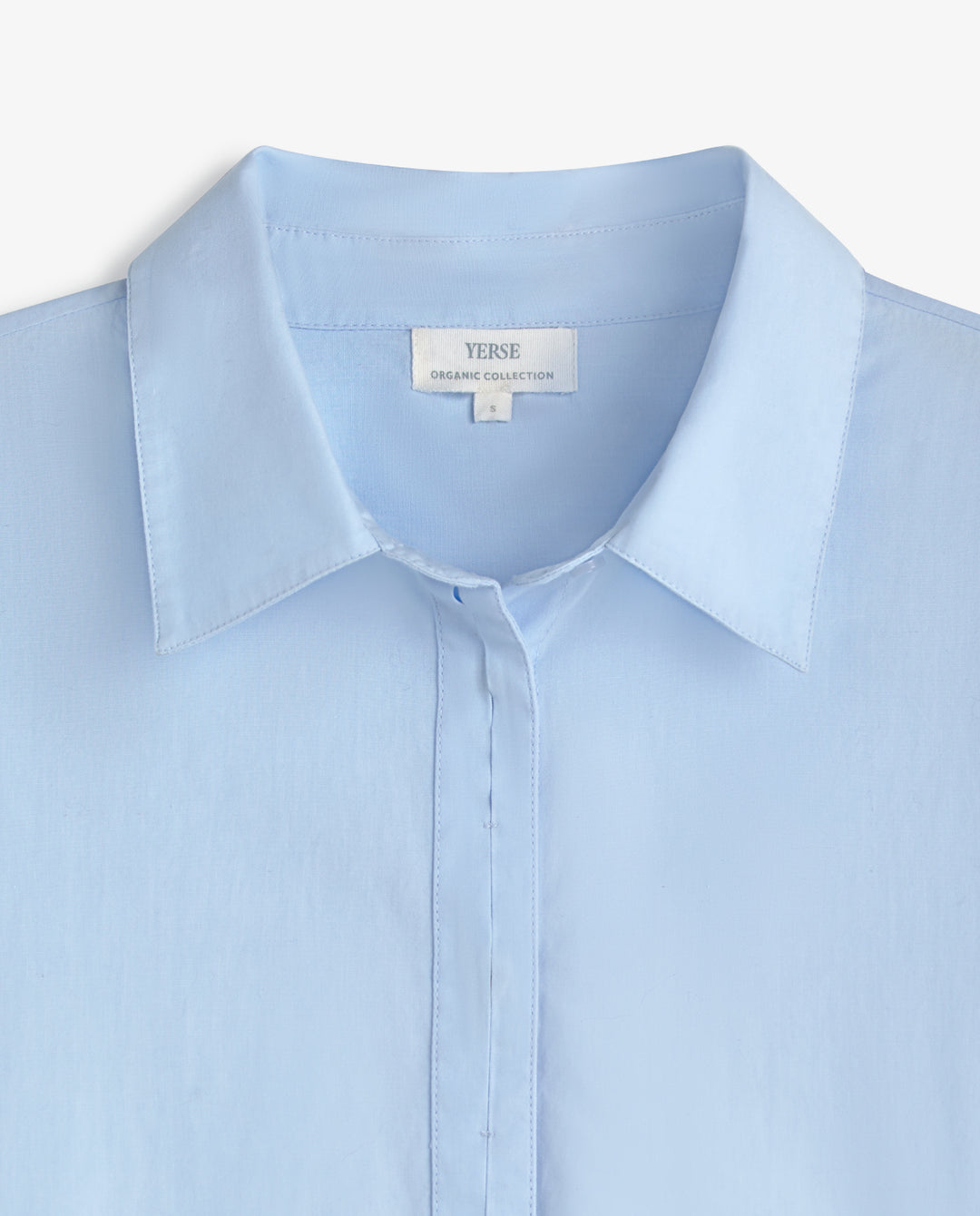 Chemise droite à manches longues - 100% coton biologique