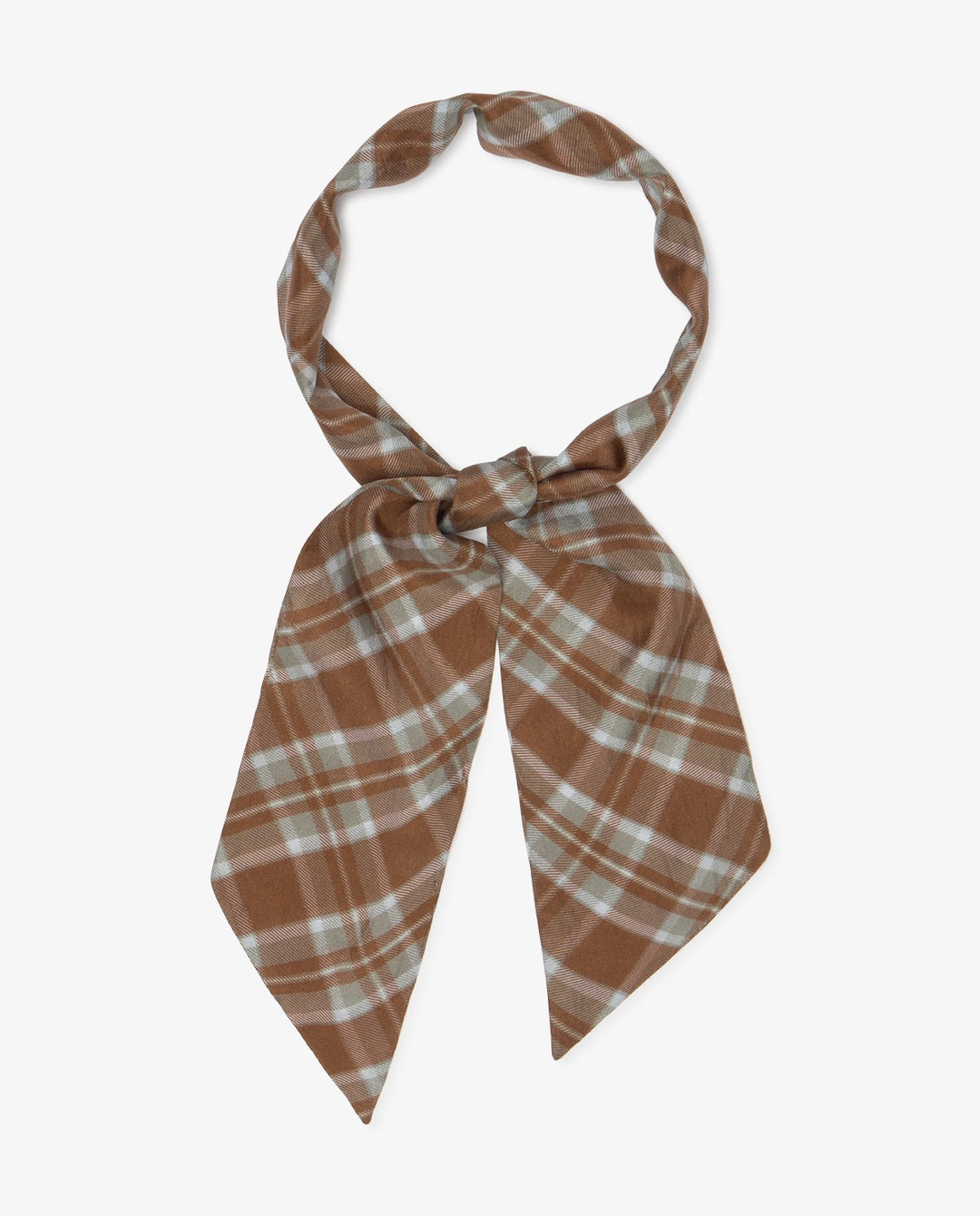 Foulard long 100% soie - À motif de carreaux