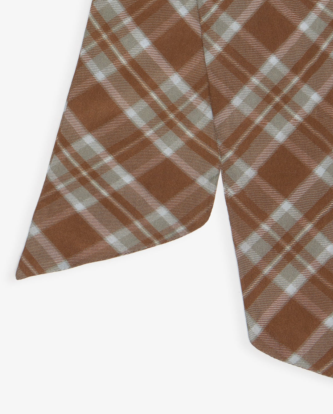Foulard long 100% soie - À motif de carreaux