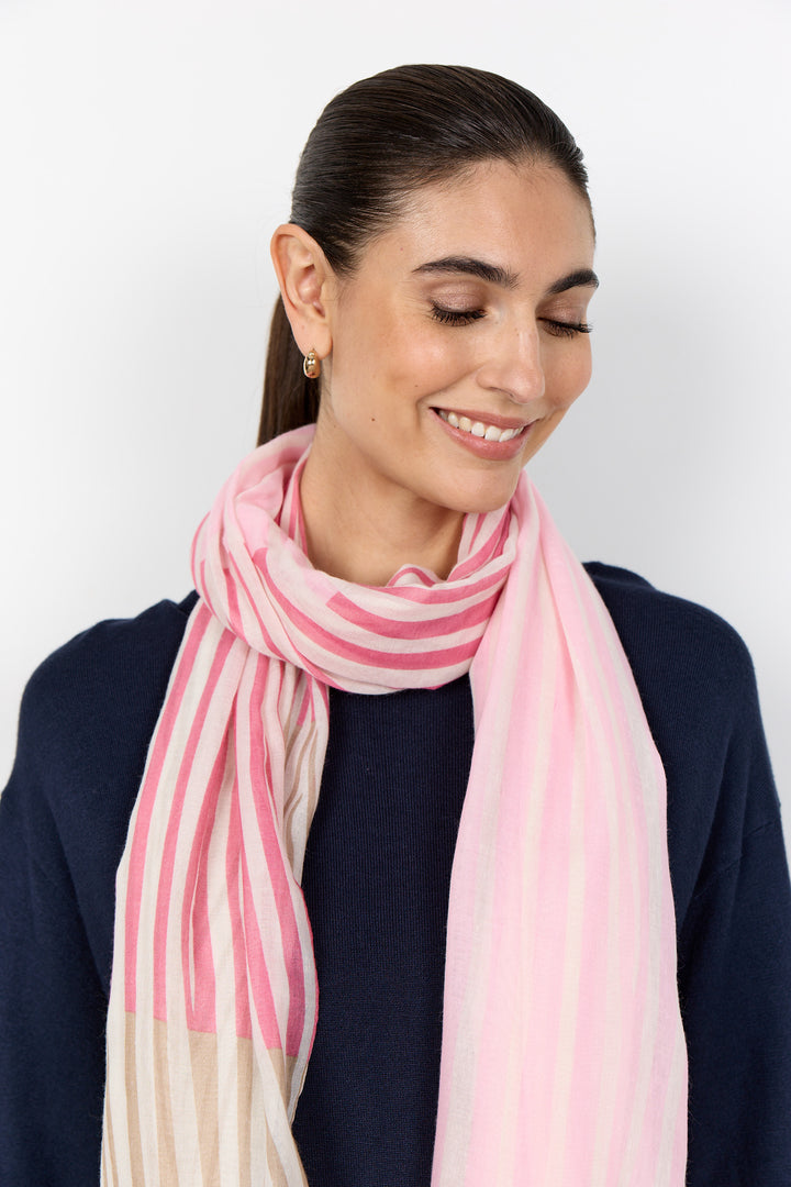 Foulard léger à rayures Canna