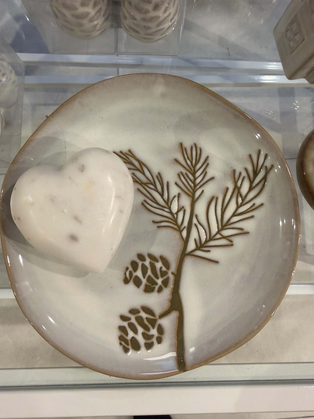 Objet décoratif cœur en marbre blanc - Presse-papier