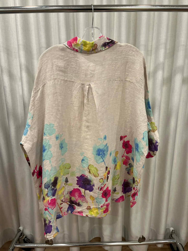 Blouse boutonnée à imprimé floral Seraphina - Coupe décontractée