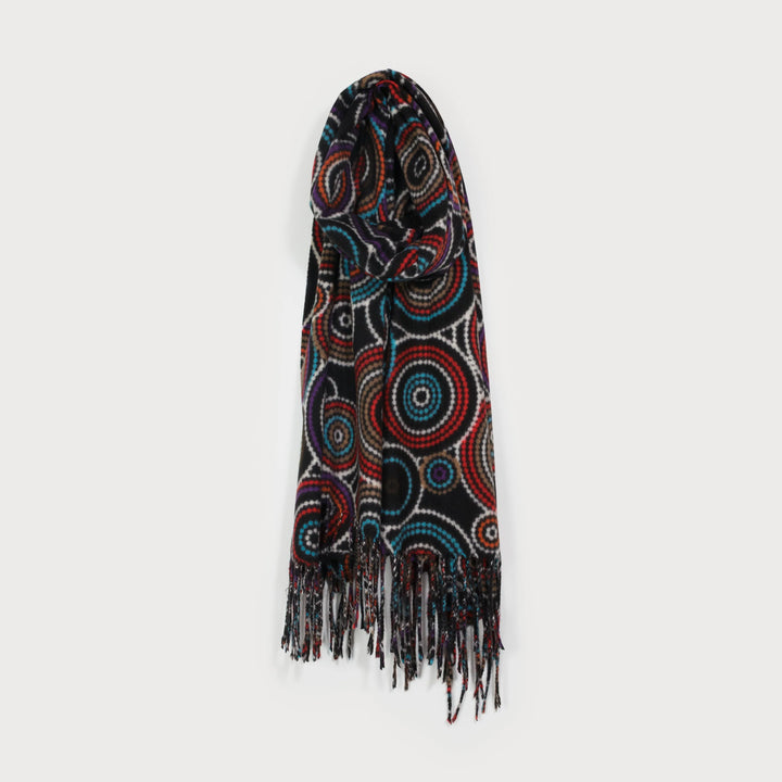 Foulard doux et chaud à motif géométrique