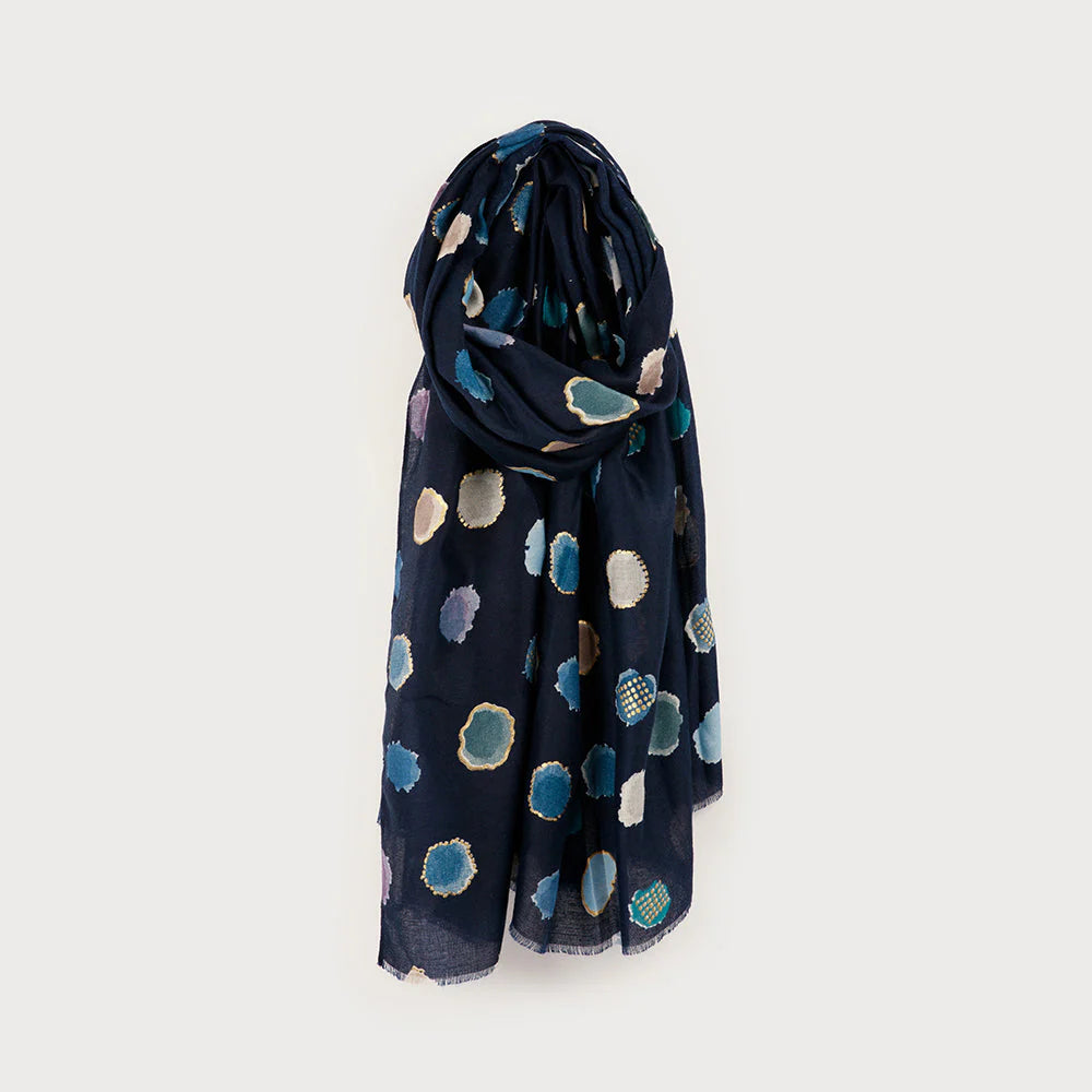 Écharpe légère à pois colorés - Accessoire moderne