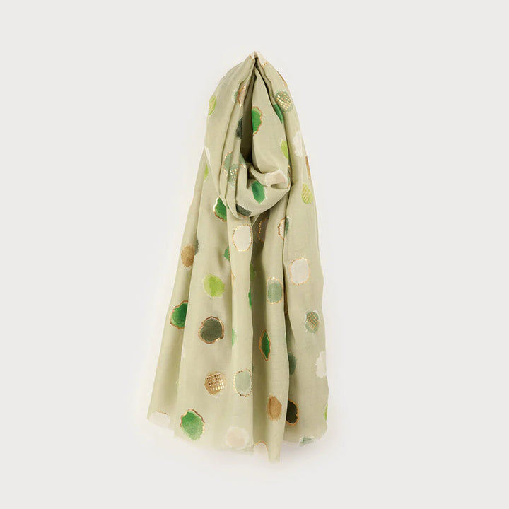 Écharpe légère à pois colorés - Accessoire moderne