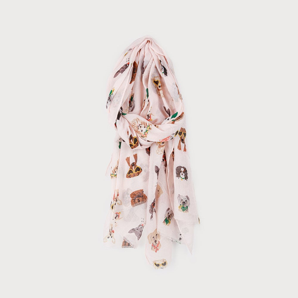 Foulard imprimé chiens ludiques - Accessoire au motif original