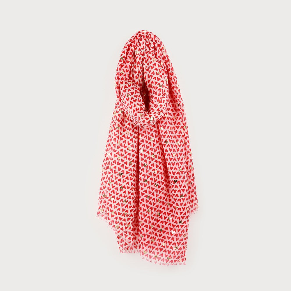 Foulard imprimé minis cœurs - Accessoire à motifs