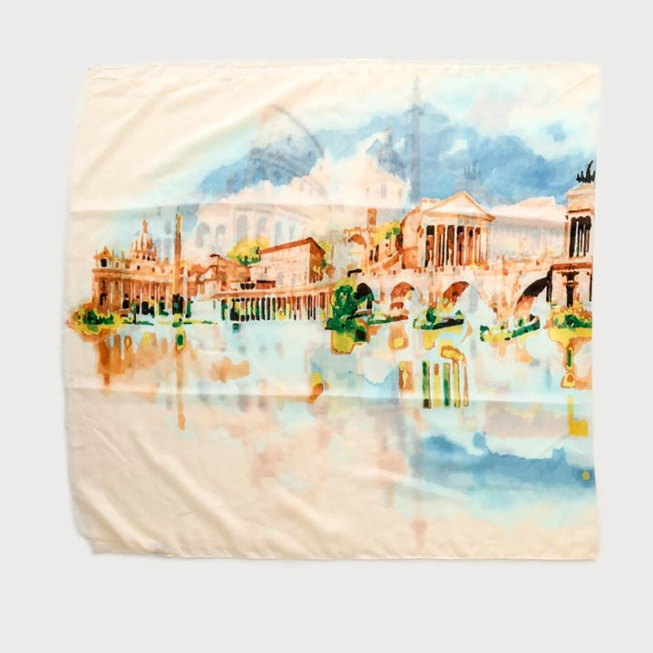 Foulard imprimé paysage - Accessoire polyvalent et léger