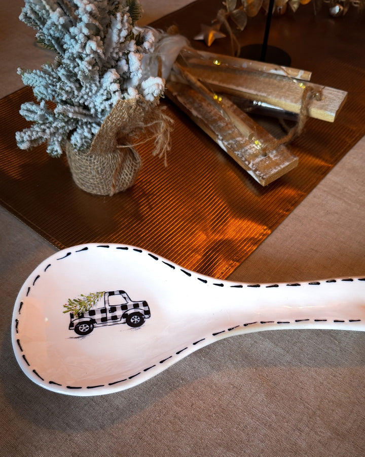 Repose cuillère camion et sapin