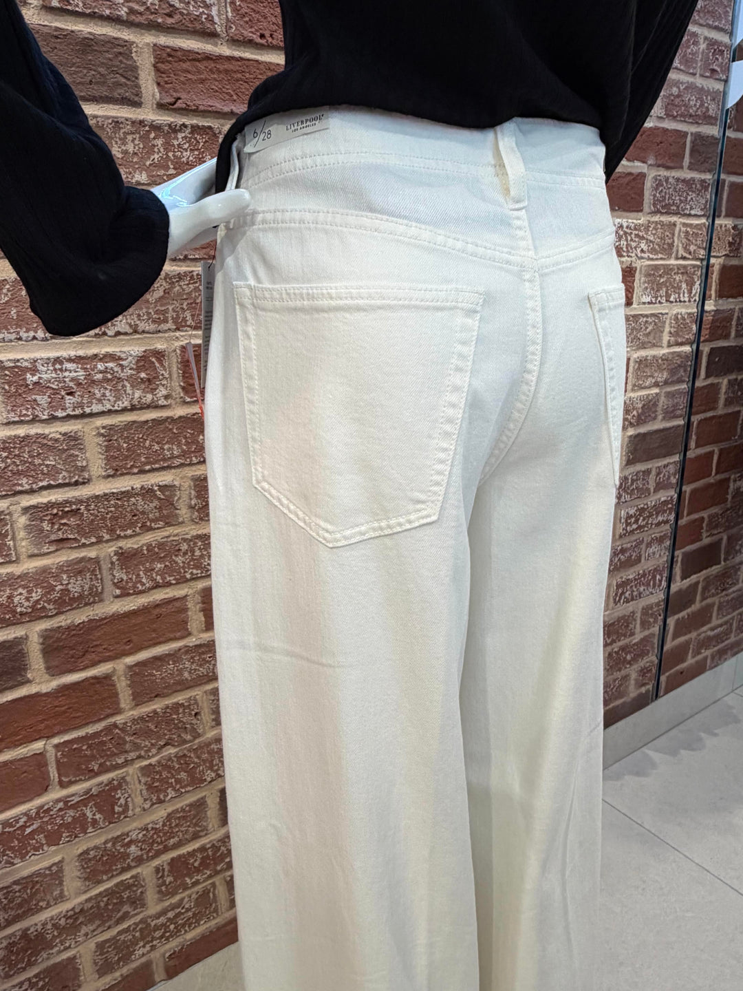 Pantalon ample à  jambe large blanc Weekender - Taille mi-haute