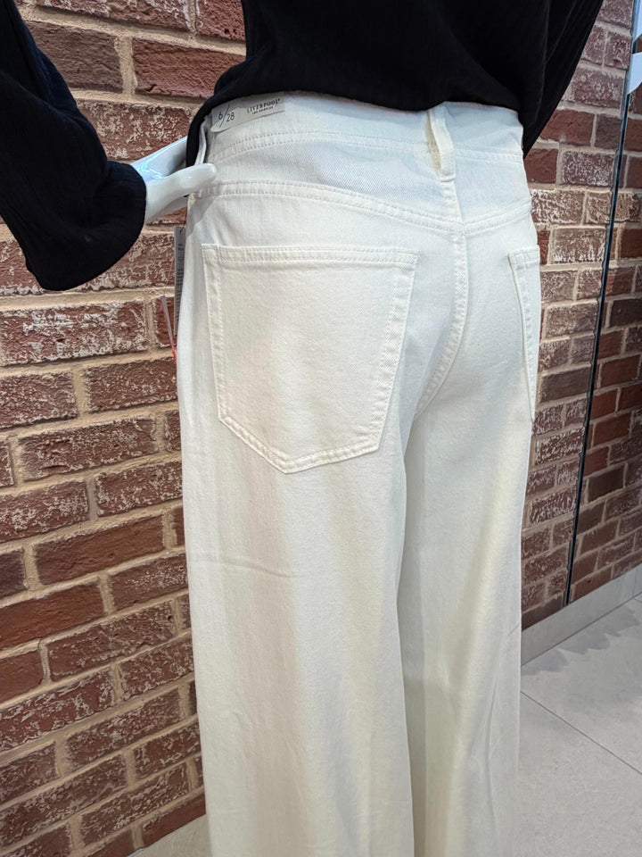 Pantalon ample à  jambe large blanc Weekender - Taille mi-haute