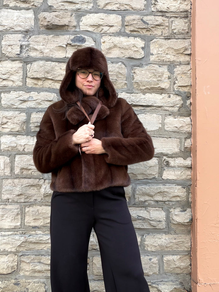 Veste en fausse fourrure pour dames