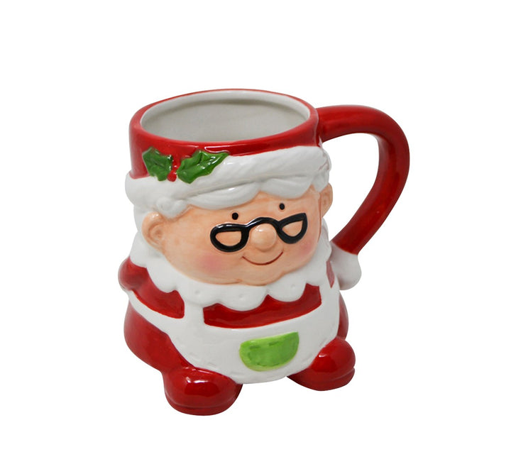 Tasse en céramique Mère Noël - Grande anse ergonomique