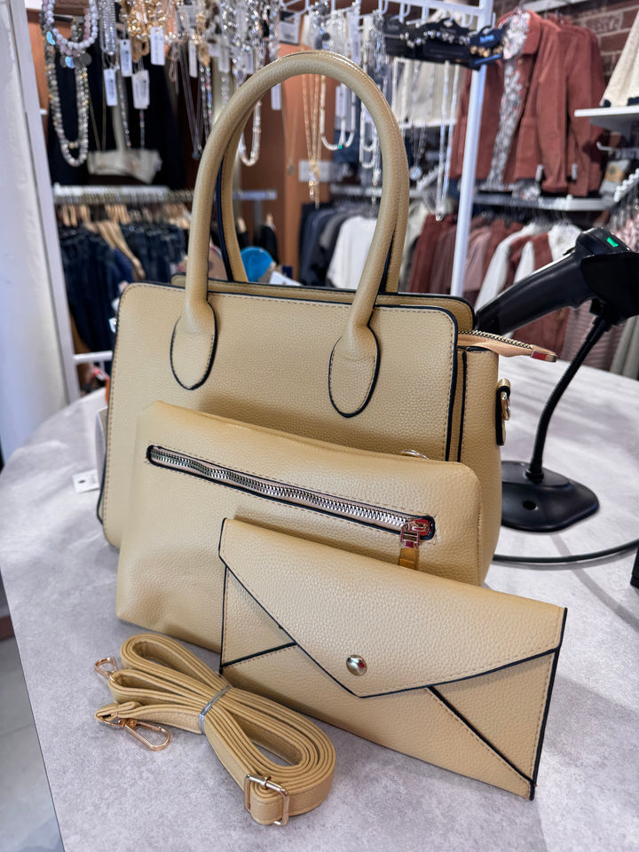 Sac à main 3 en 1 en simili cuir