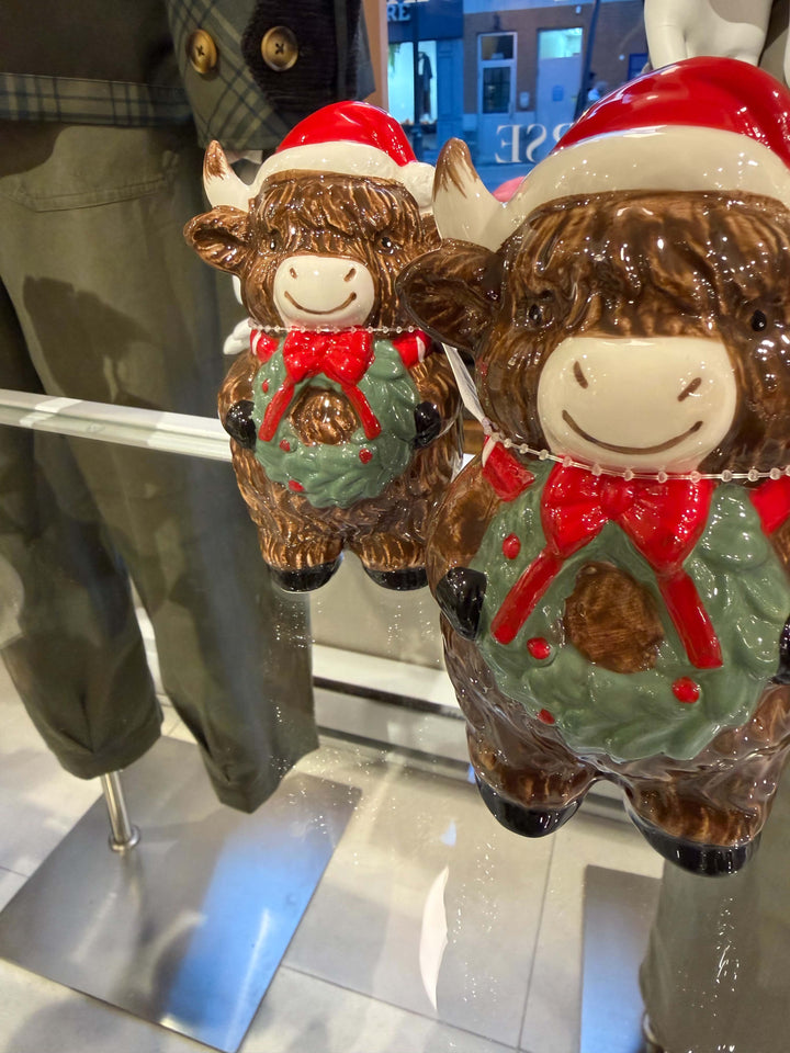 Figurine de vache en fête - En céramique