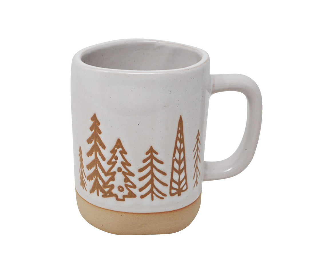 Tasse en céramique - Au motif rustique de forêt