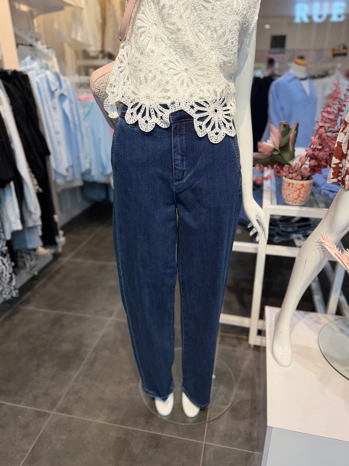 Jeans coupe droite Visti - Taille mi-haute en denim extensible
