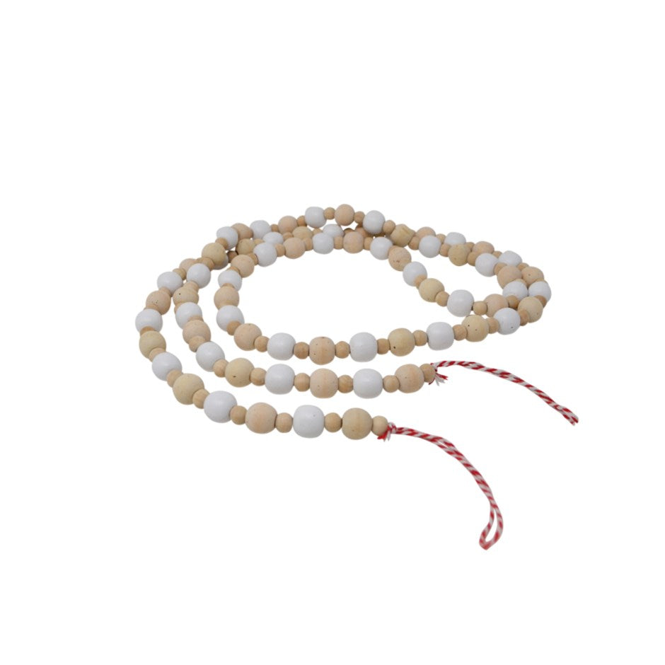 Guirlande en billes de bois