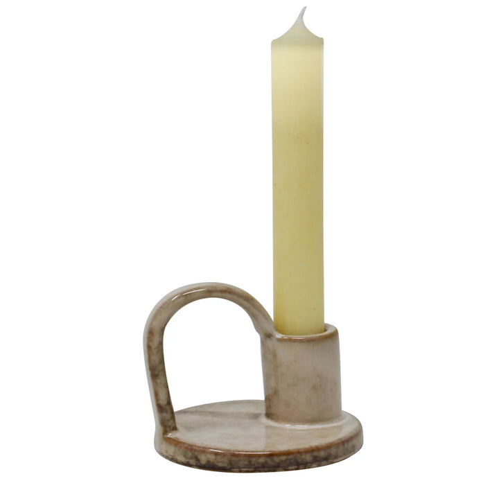 Bougeoir avec poignée arche - En céramique