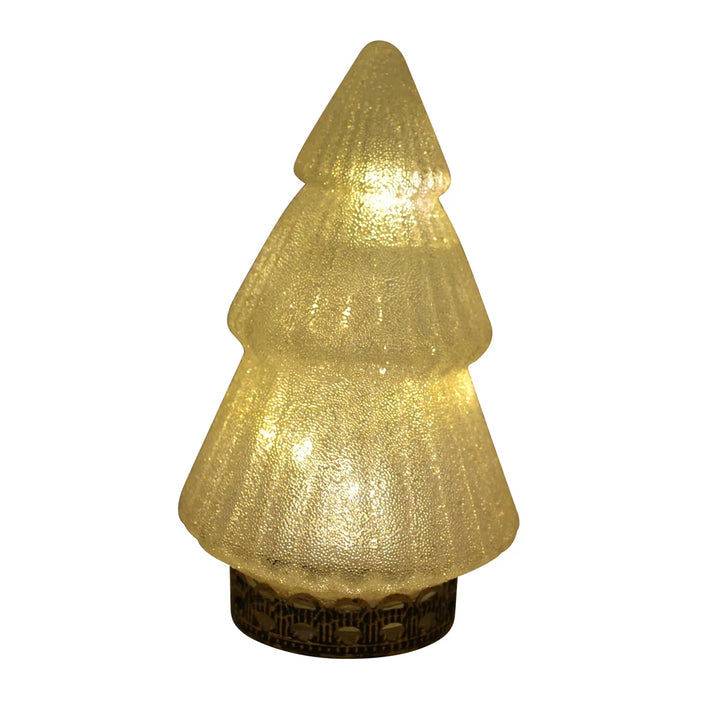 Arbre lumineux en verre blanc DEL - Accessoire décoratif de Noël