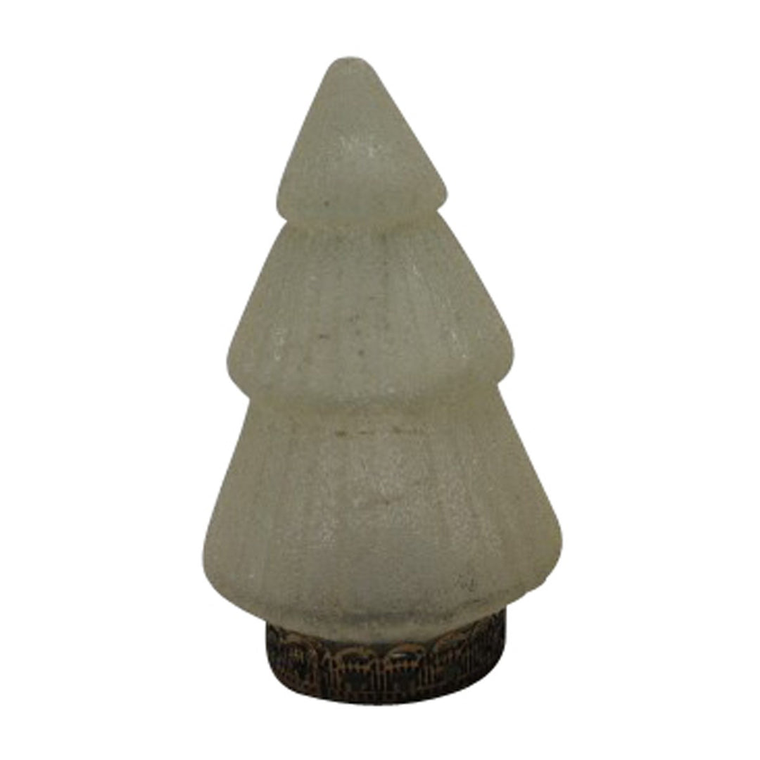 Arbre lumineux en verre blanc DEL - Accessoire décoratif de Noël