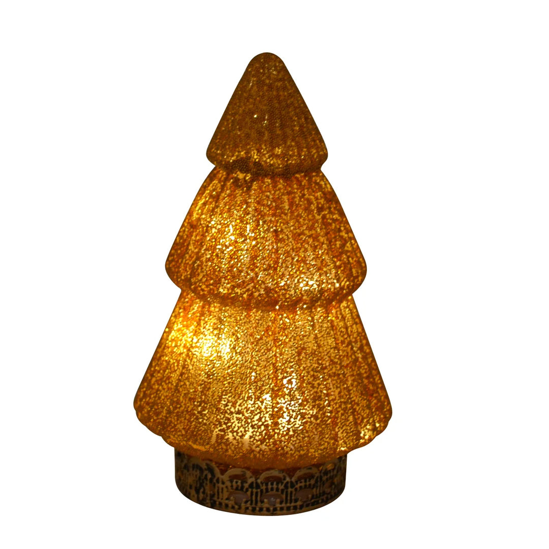 Arbre en verre lumineux et DEL - Accessoire décoratif à éclairage