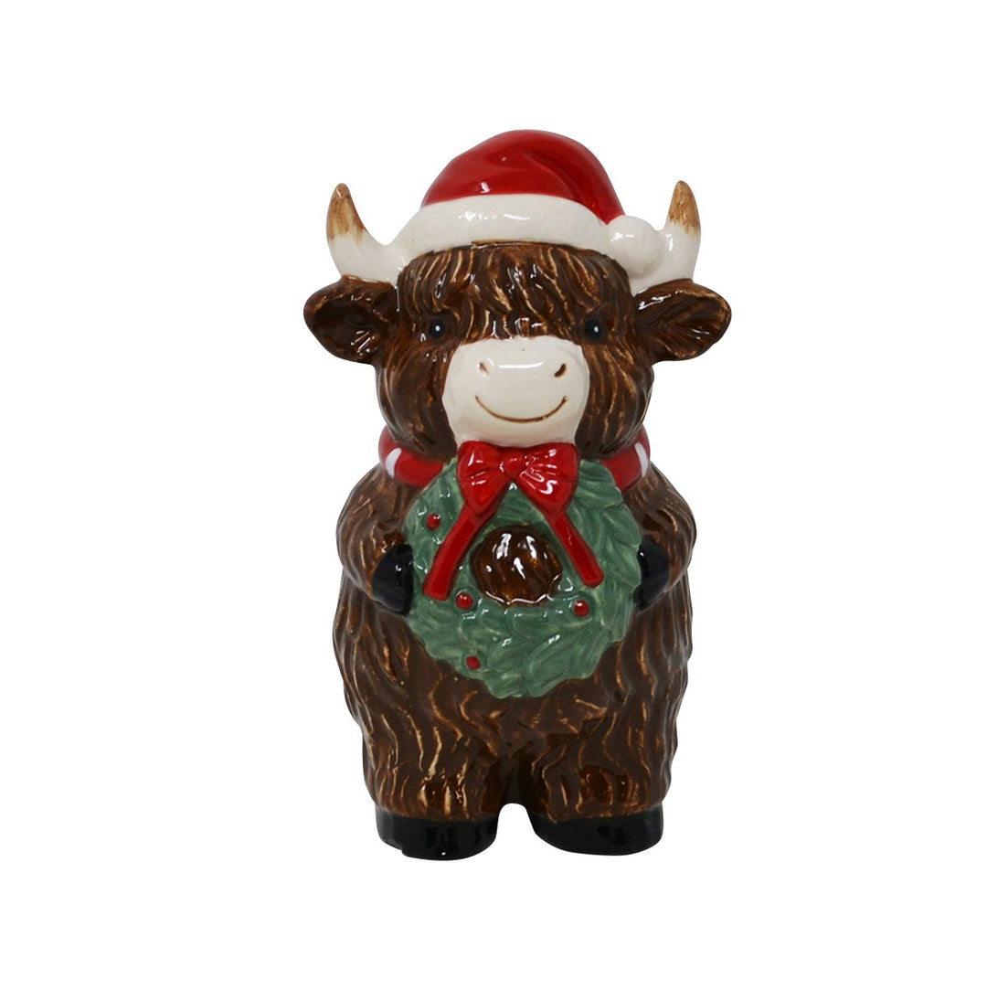 Figurine de vache en fête - En céramique
