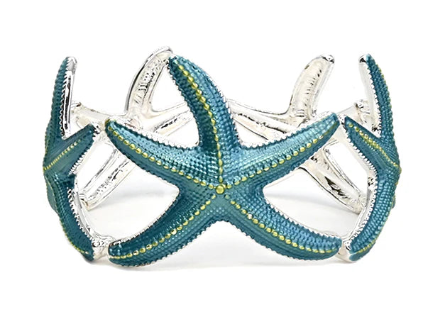 Bracelet étoile de mer élastique – Argenté ou doré