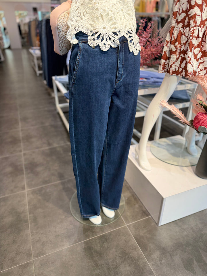 Jeans coupe droite Visti - Taille mi-haute en denim extensible