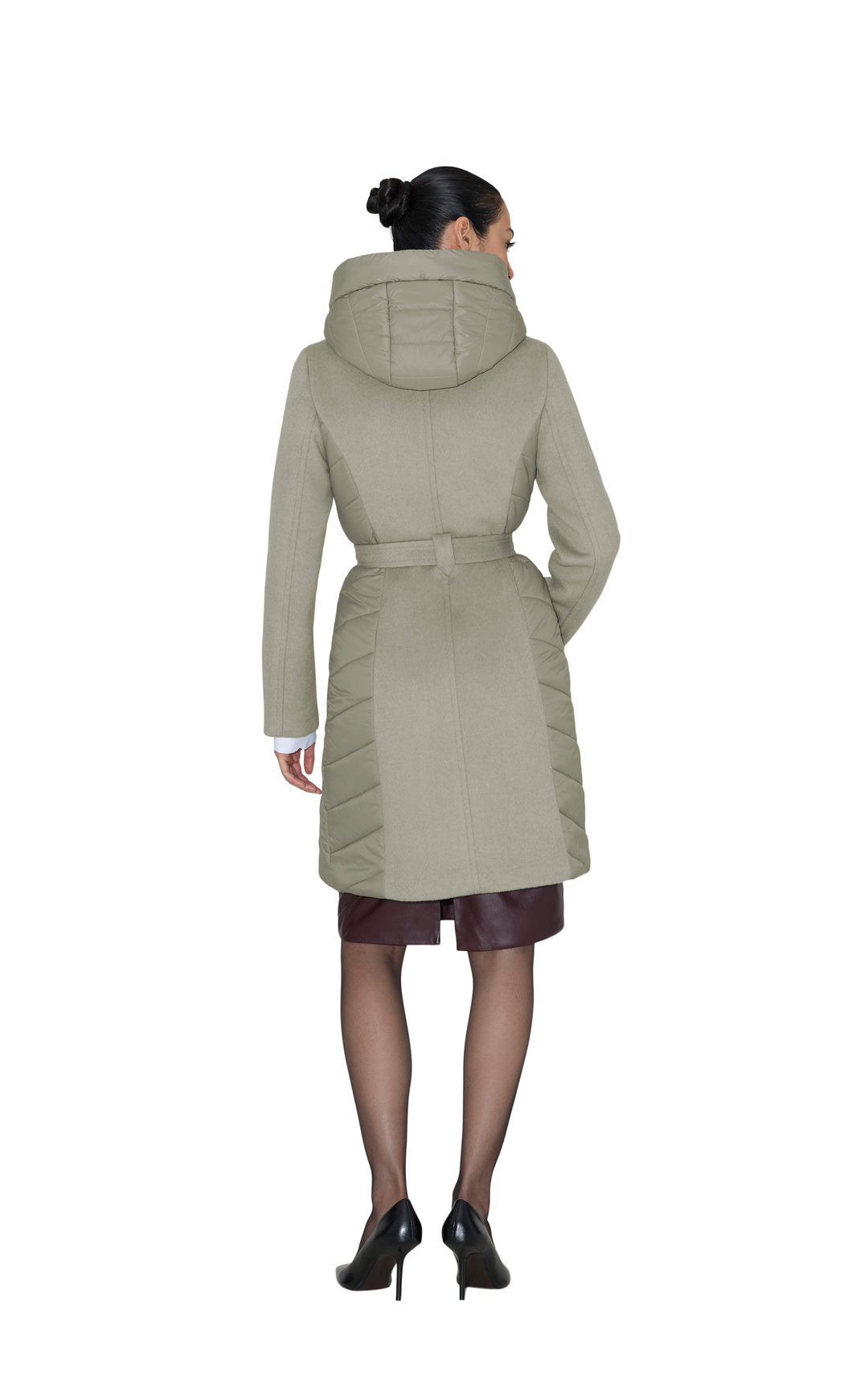 Manteau en laine hybride Adeline - Le manteau style trench avec col et capuche rembourrées