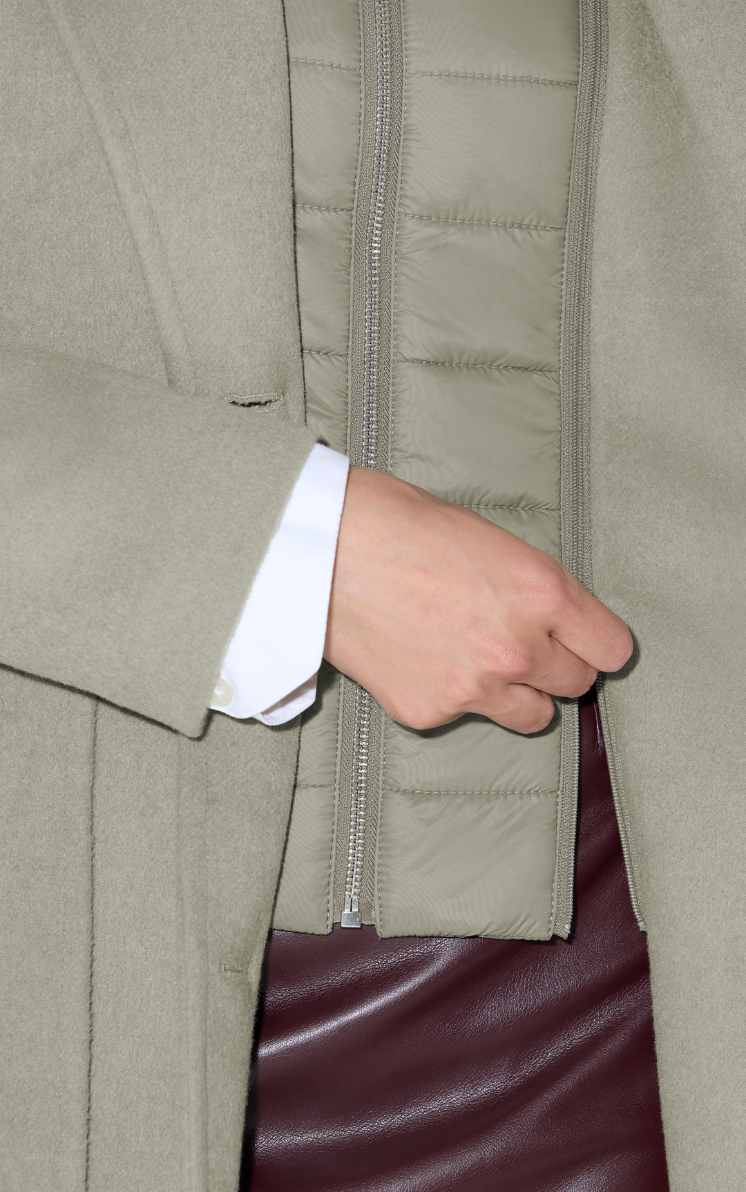 Manteau en laine hybride Adeline - Le manteau style trench avec col et capuche rembourrées