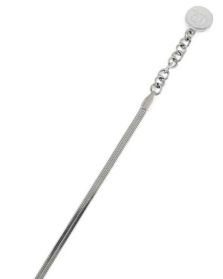 Bracelet à chaîne serpent Orvet - En acier inoxydable fini argent