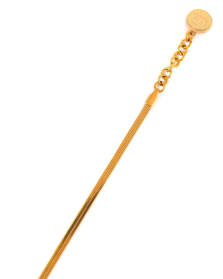 Bracelet à chaîne serpent Orvet - En acier inoxydable fini or 18K