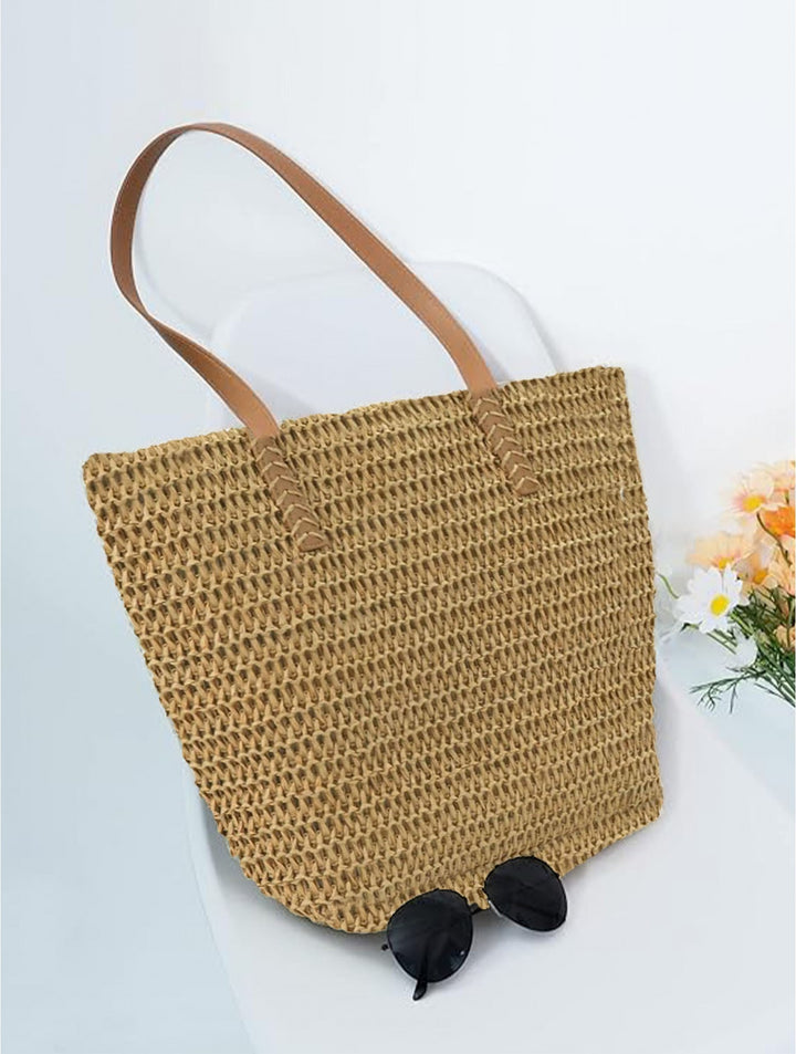 Sac tressé en paille au style bohème