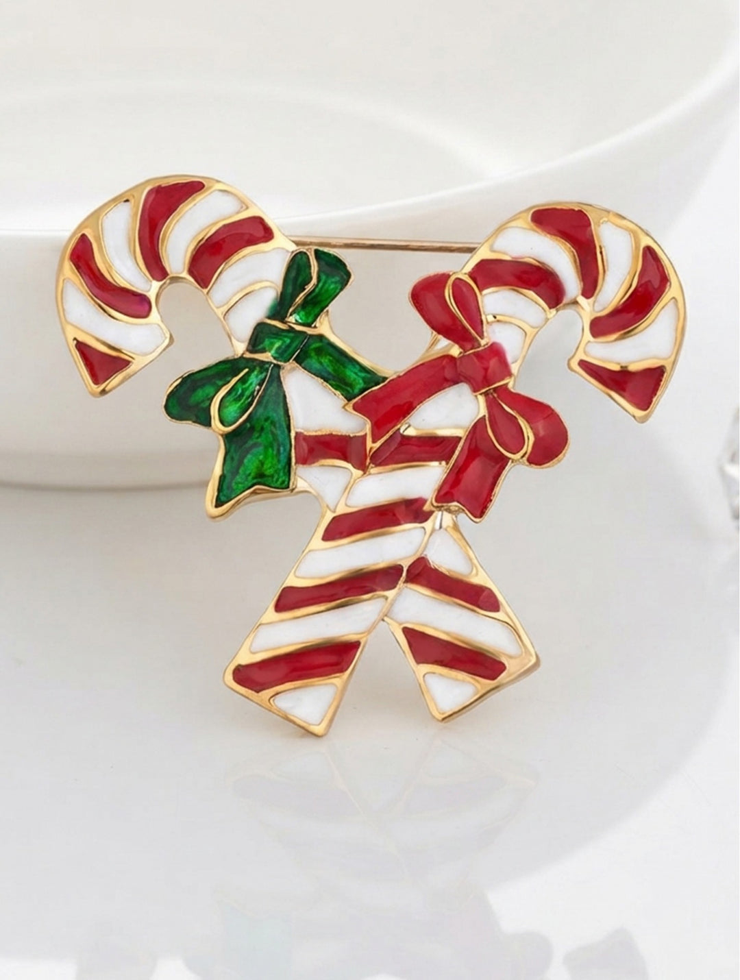 Broche de Noël festive - Accessoire scintillant