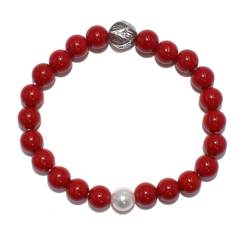 Bracelet perles 8 mm – Pierres semi-précieuses