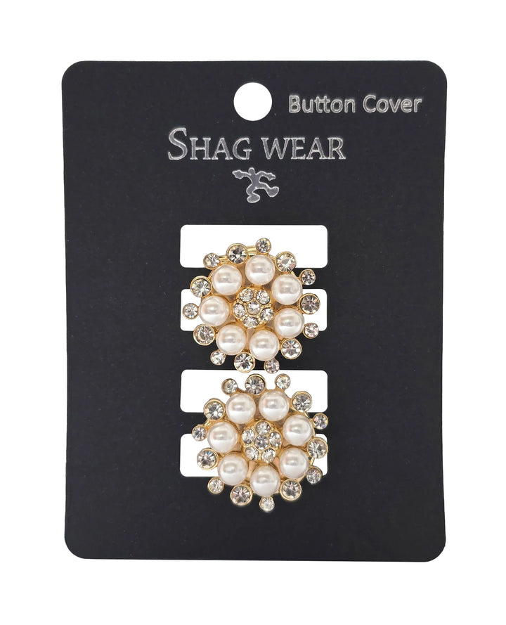 Duo couvre-boutons pour chemise et veste - Accessoire amovible motif fleur