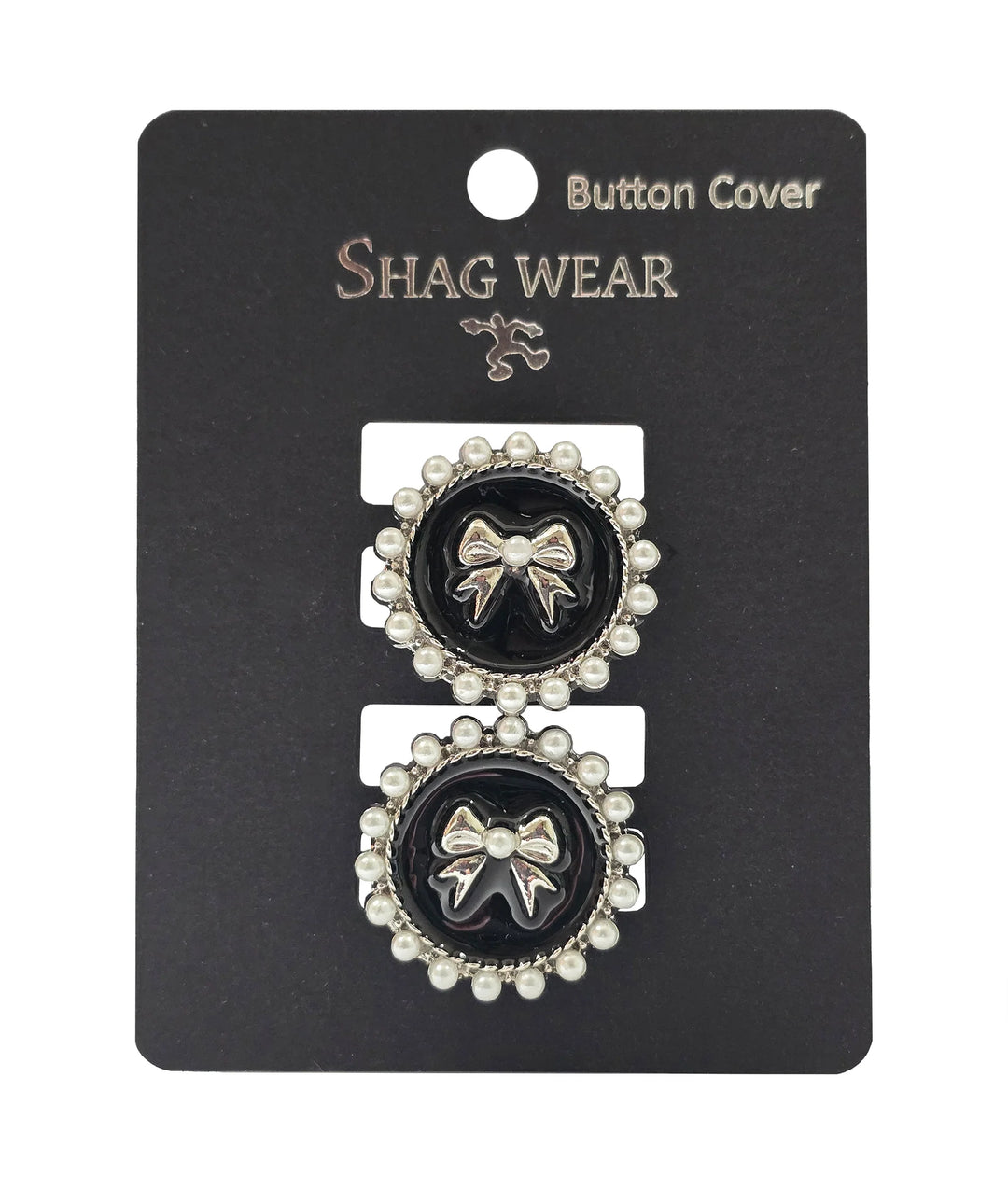 Duo couvre-boutons pour chemise et veste - Accessoire amovible motif nœud