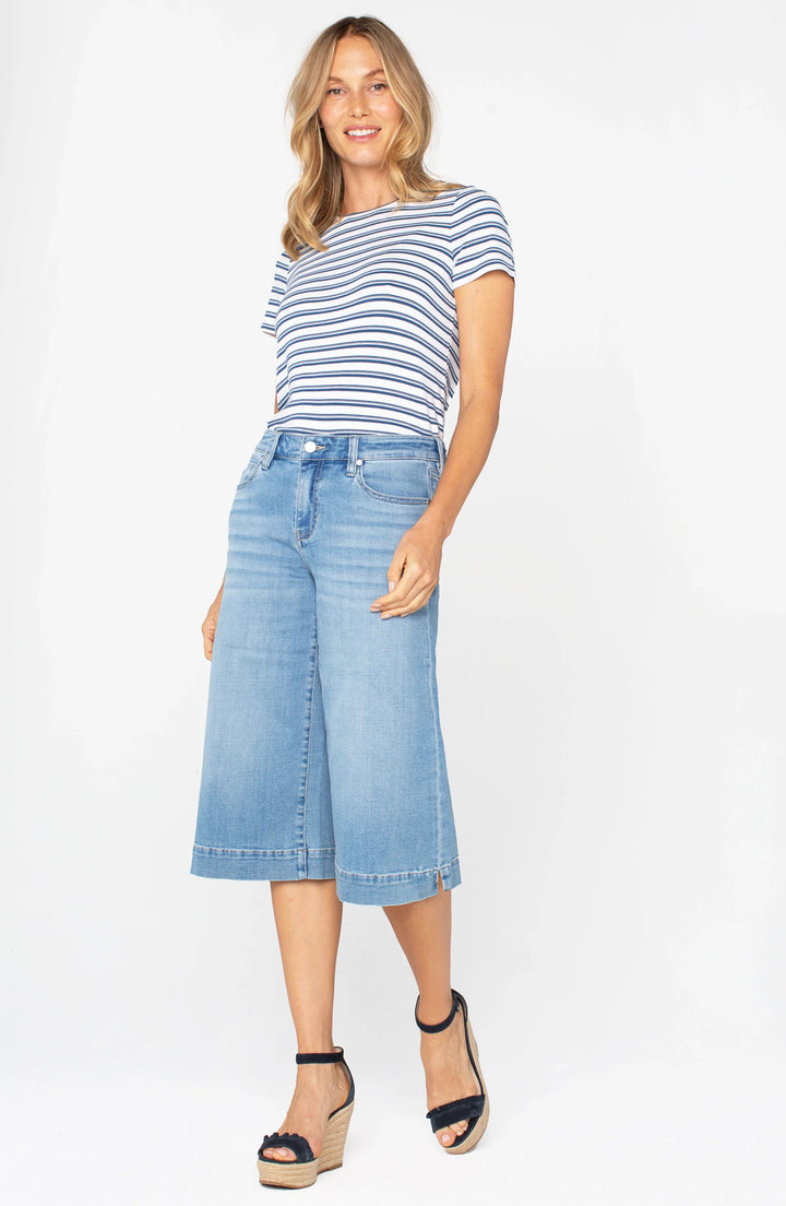 Bermuda en denim ultra long