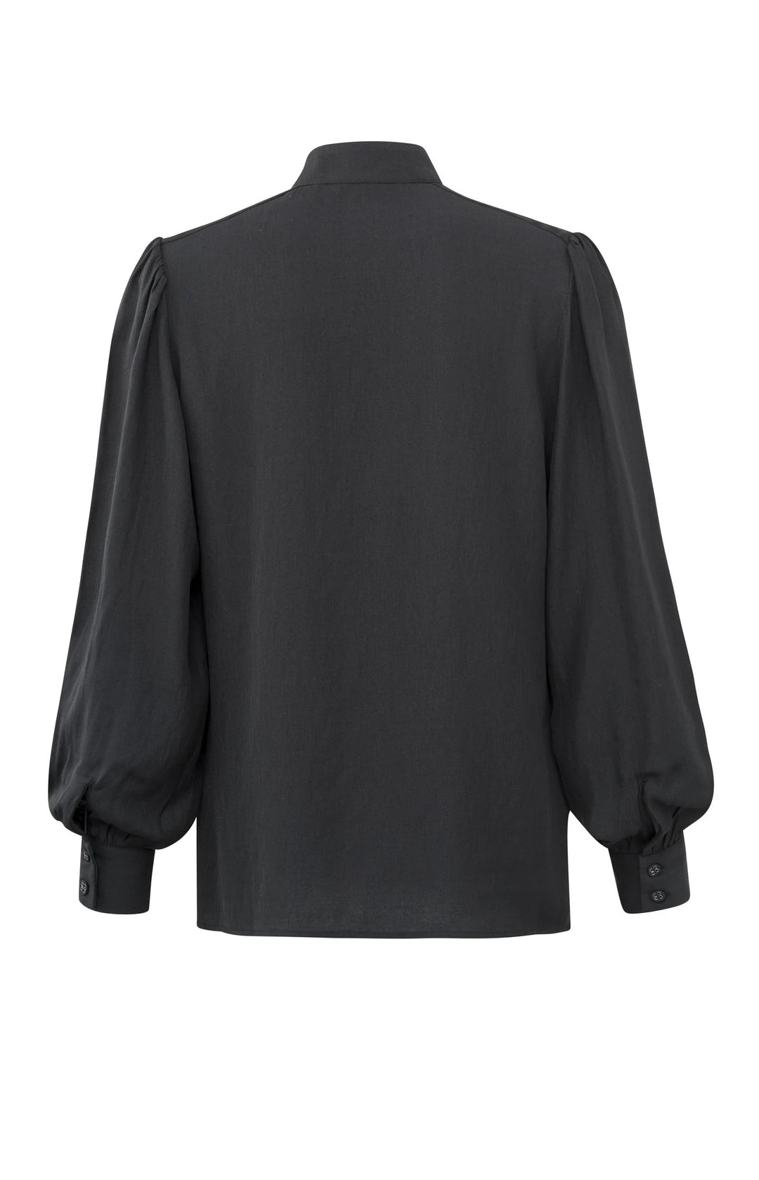 Blouse à col montant et fermeture décentrée