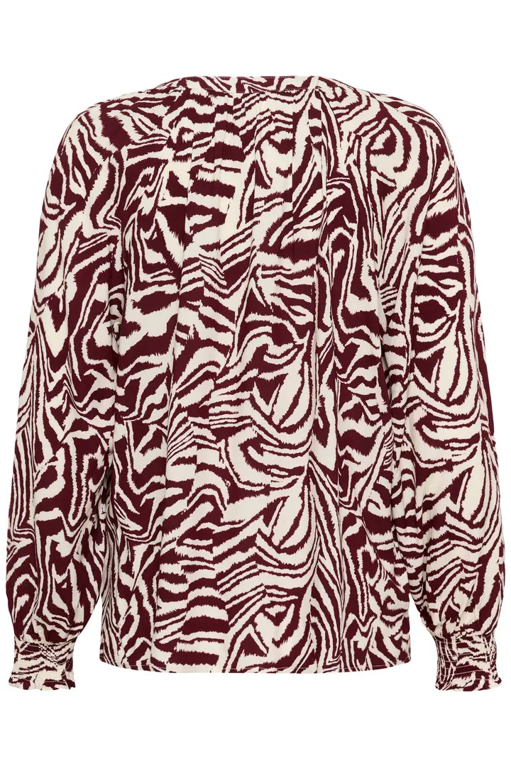 Blouse à manches longues imprimée zèbre Tennie