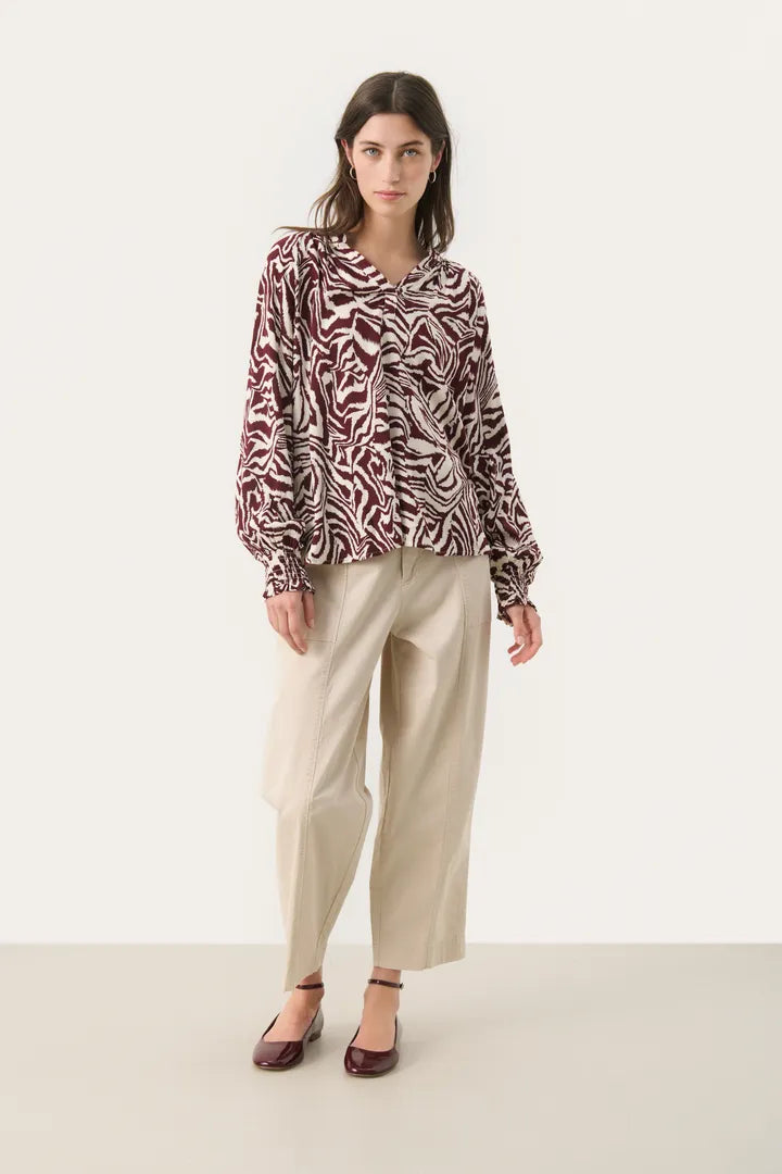 Blouse à manches longues imprimée zèbre Tennie